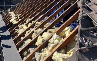 Roof with old roofing material removed
