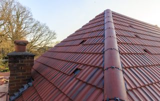 New clay tiled roof