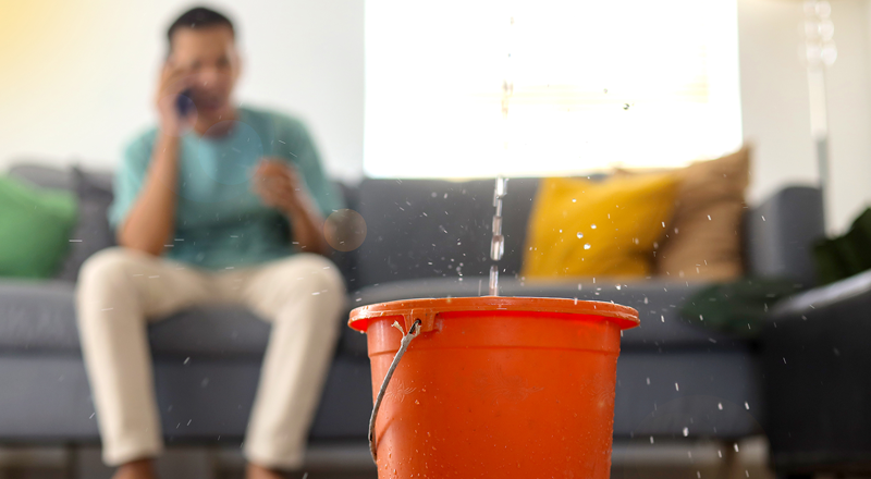 Water leaking through roof Water leaking through roof